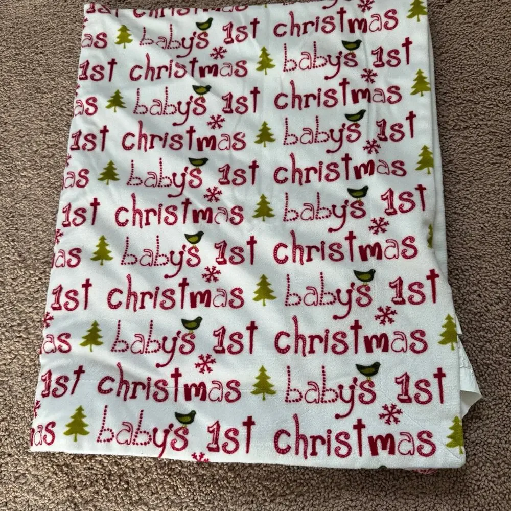 Baby’s first Christmas throw blanket